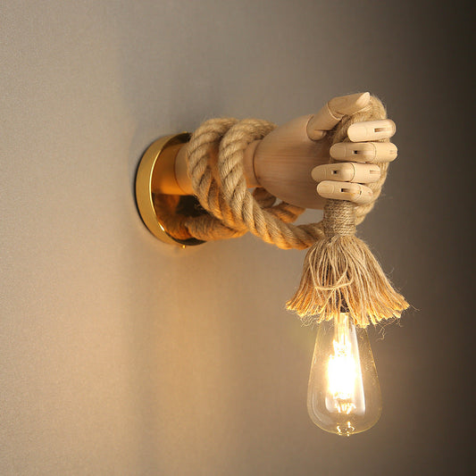 Industrial Mechanical Hand Wall Lamp