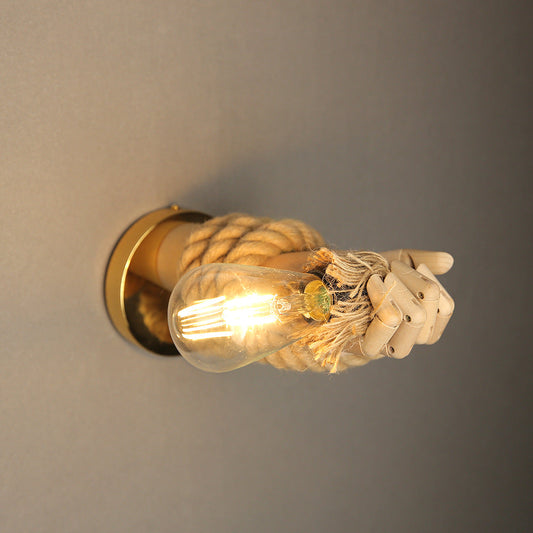 Industrial Mechanical Hand Wall Lamp
