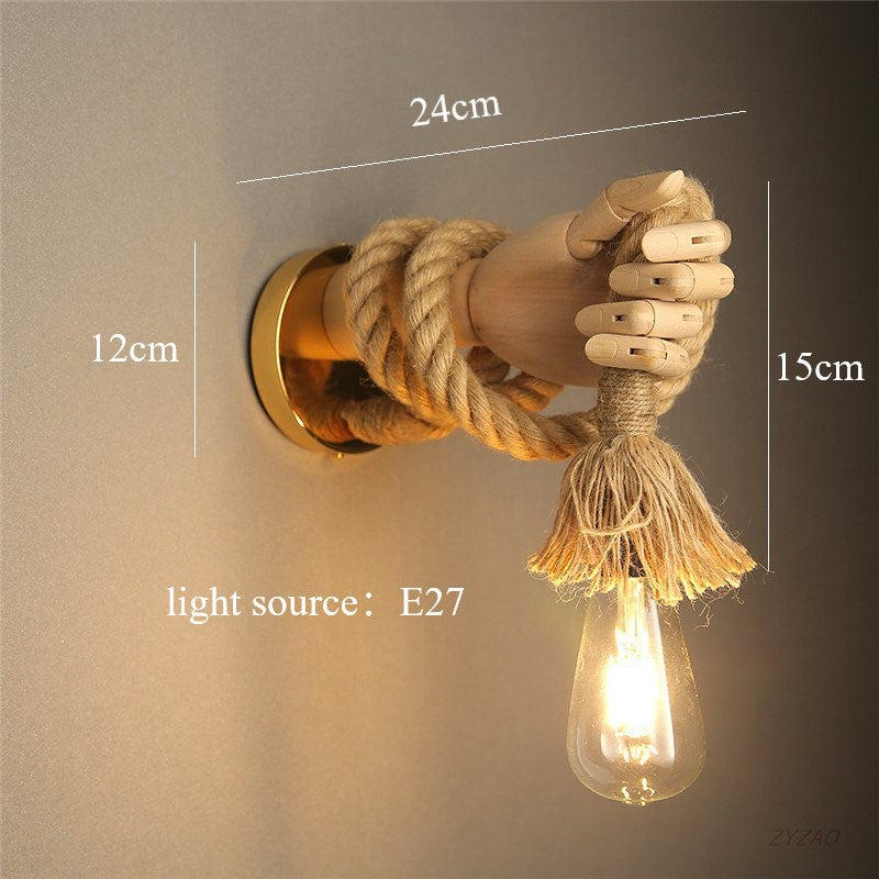 Industrial Mechanical Hand Wall Lamp