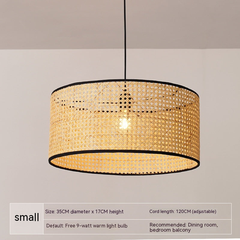 Japanese Rattan Woven Ceiling Pendant Light