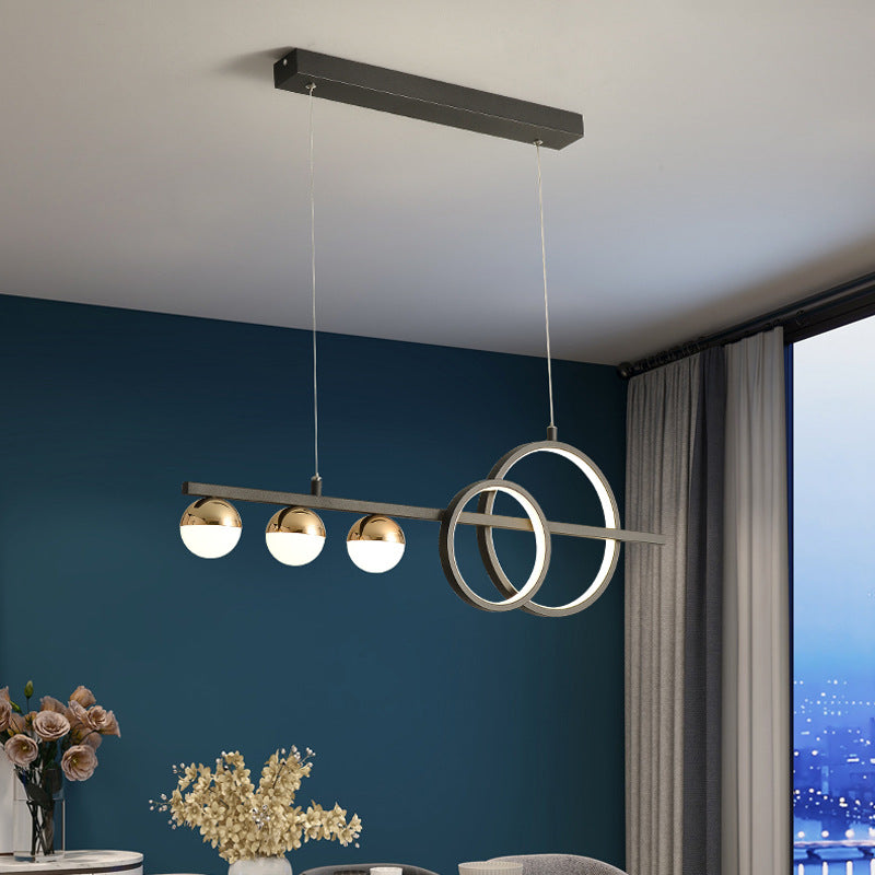 Linear LED Dining Pendant Light Bar Fixture