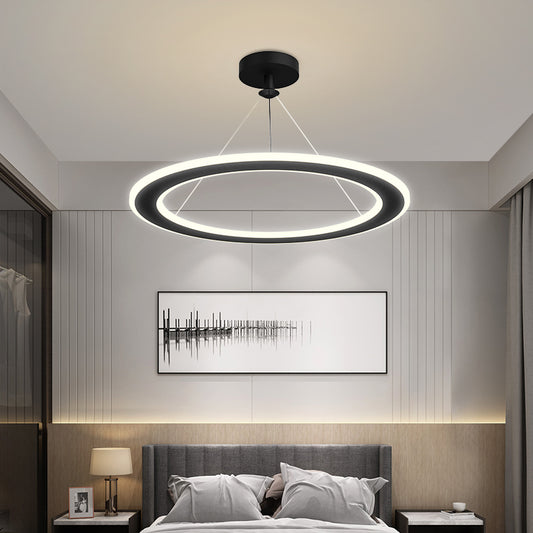 Modern Halo Ring LED Ceiling Pendant / White / White light / 410x410mm