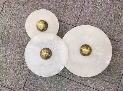 Modern Marble Disc Wall Sconce Light