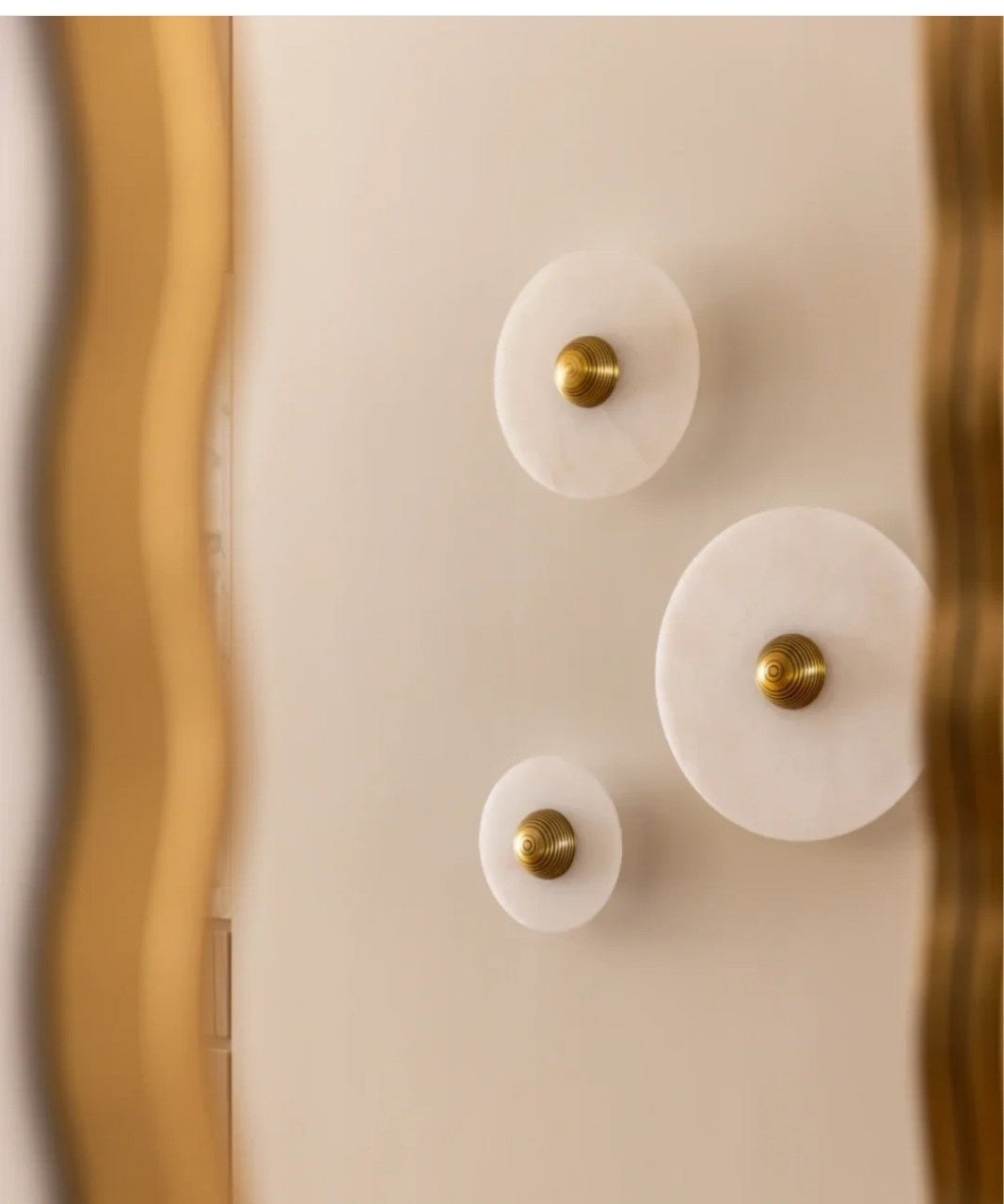 Modern Marble Disc Wall Sconce Light