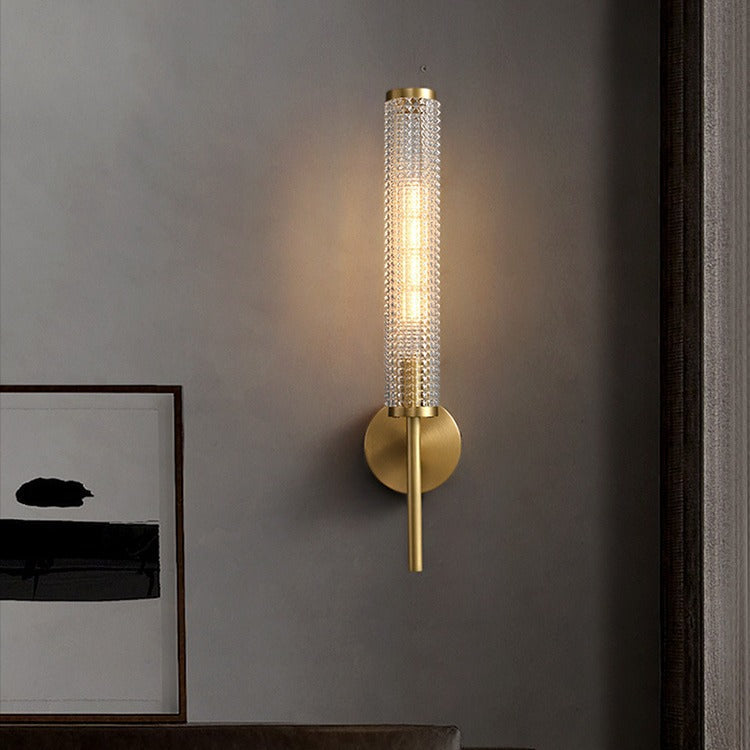 Nordic Glass Column Wall Sconce Light