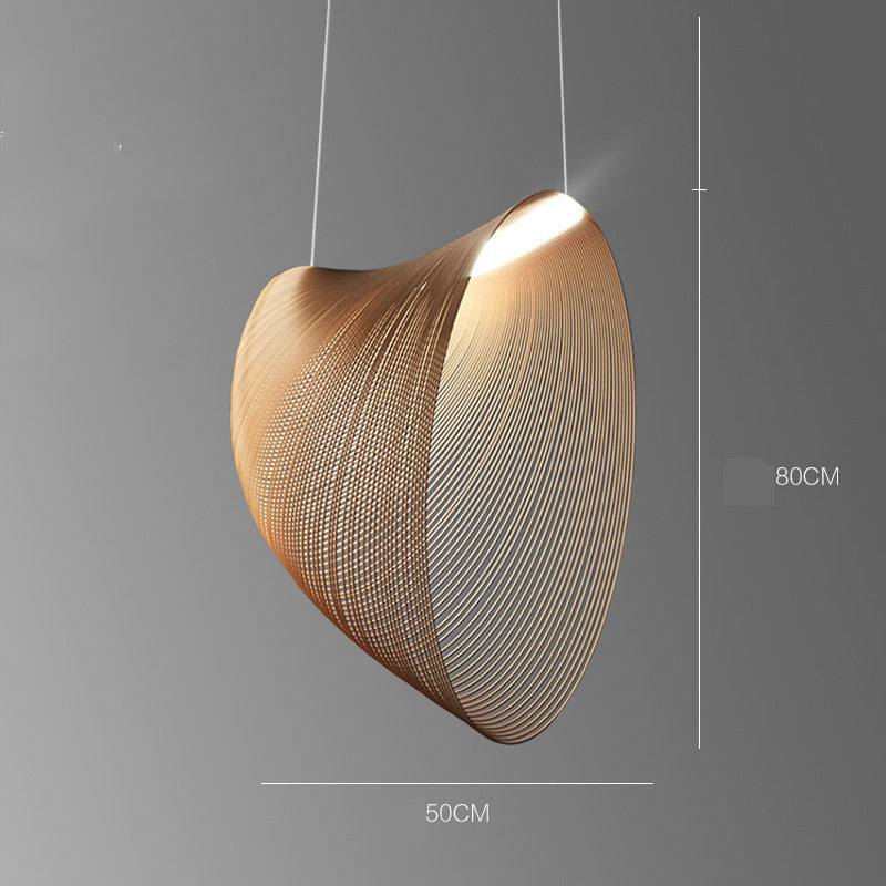 Nordic Linear Wood Beam LED Pendant Light
