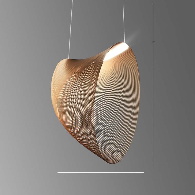 Nordic Linear Wood Beam LED Pendant Light
