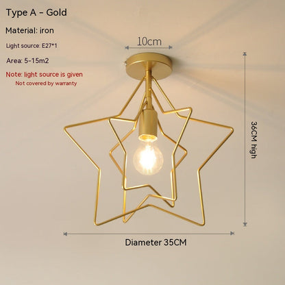 Nordic Star Shape Ceiling Light Fixture