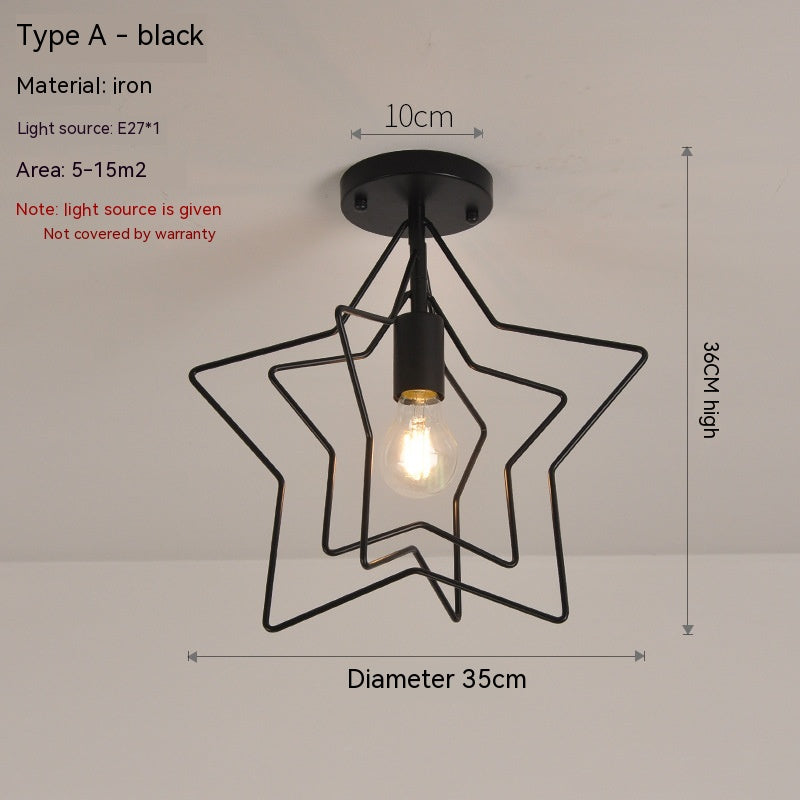 Nordic Star Shape Ceiling Light Fixture