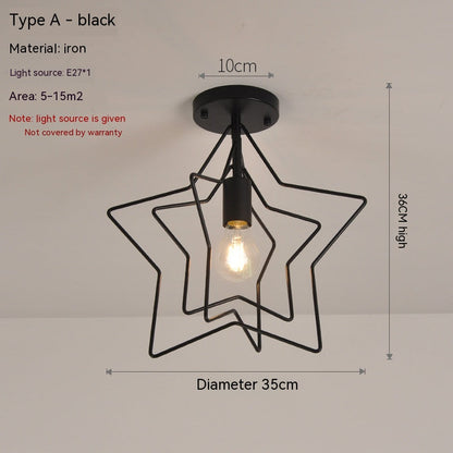 Nordic Star Shape Ceiling Light Fixture