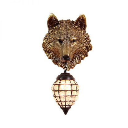 Rustic Heritage Resin Wall Sconce Light
