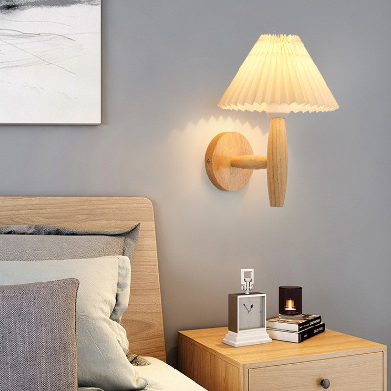 Scandinavian Pleated Shade Wall Lamp