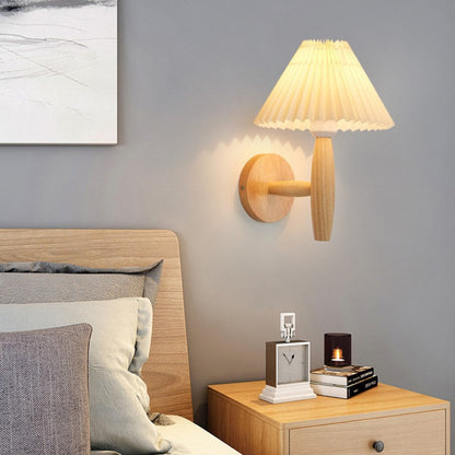 Scandinavian Pleated Shade Wall Lamp