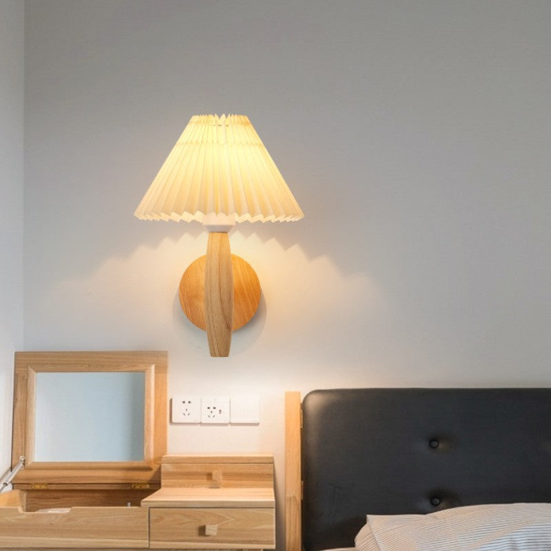 Scandinavian Pleated Shade Wall Lamp