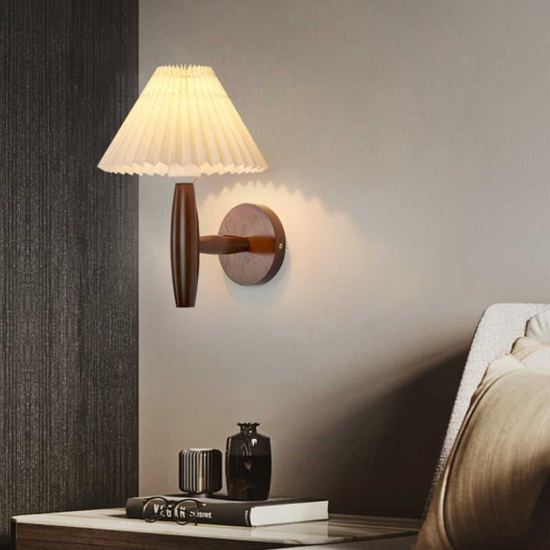 Scandinavian Pleated Shade Wall Lamp