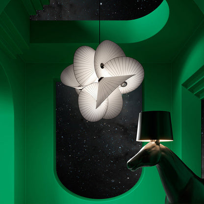Sculptural Twist Fabric Pendant Chandelier