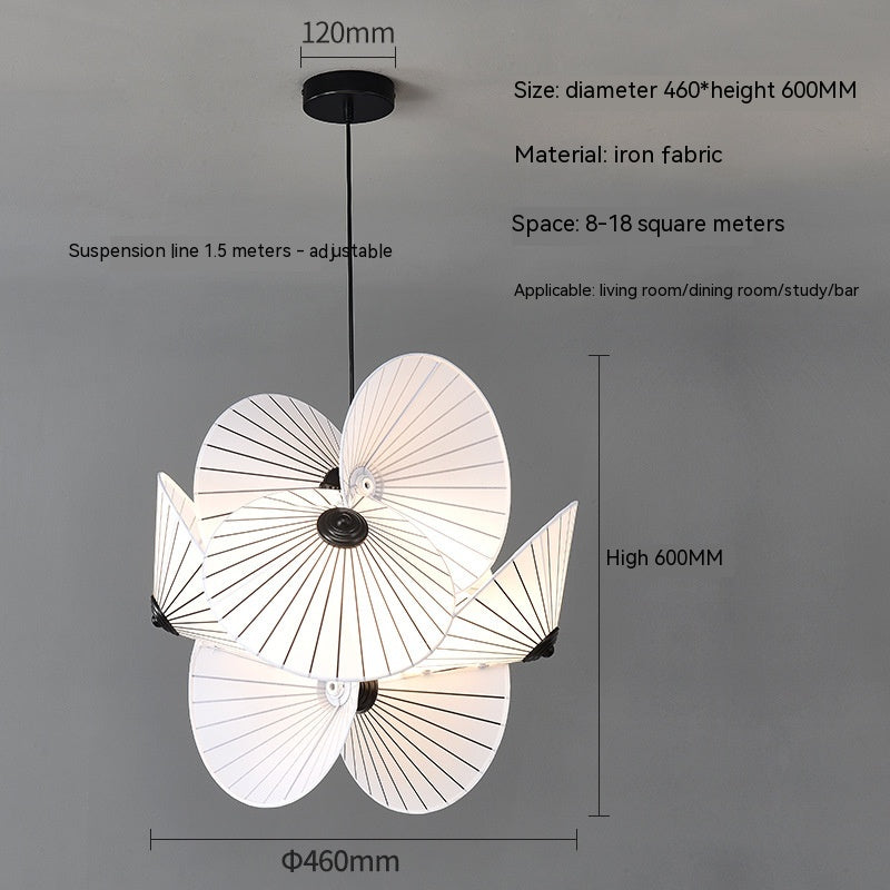Sculptural Twist Fabric Pendant Chandelier