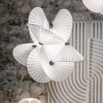 Sculptural Twist Fabric Pendant Chandelier