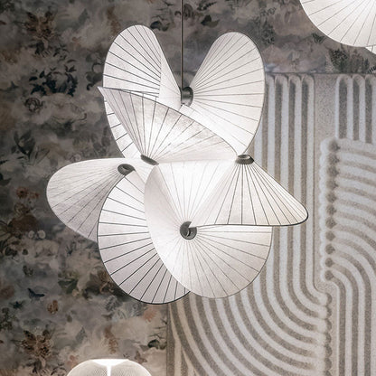 Sculptural Twist Fabric Pendant Chandelier
