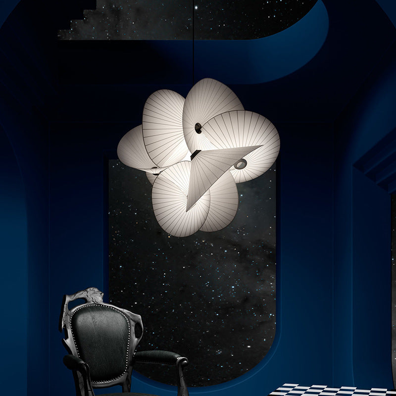Sculptural Twist Fabric Pendant Chandelier