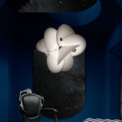 Sculptural Twist Fabric Pendant Chandelier