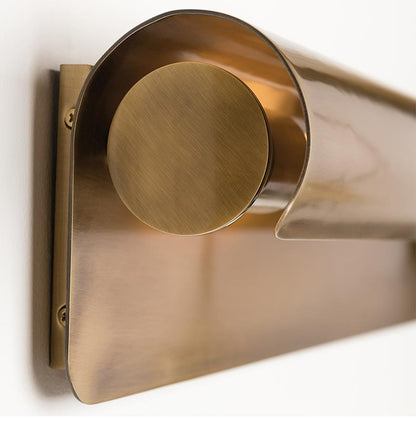 Sleek Copper Tube Wall Reading Light