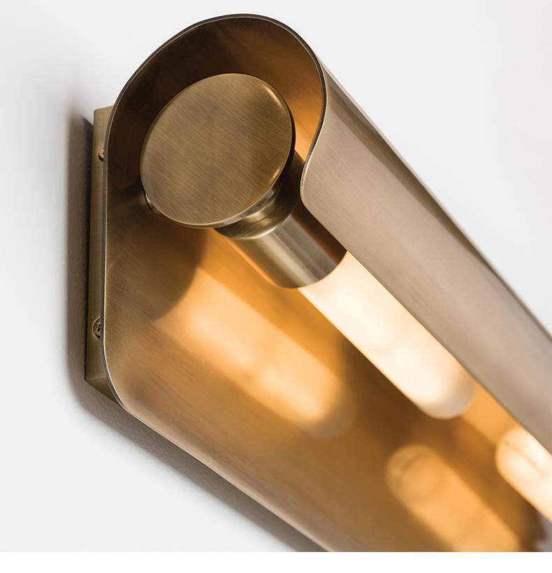 Sleek Copper Tube Wall Reading Light