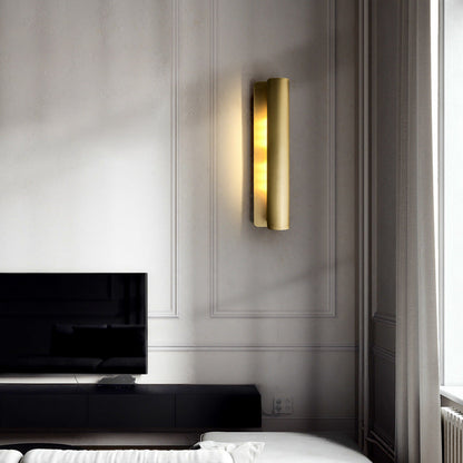 Sleek Copper Tube Wall Reading Light